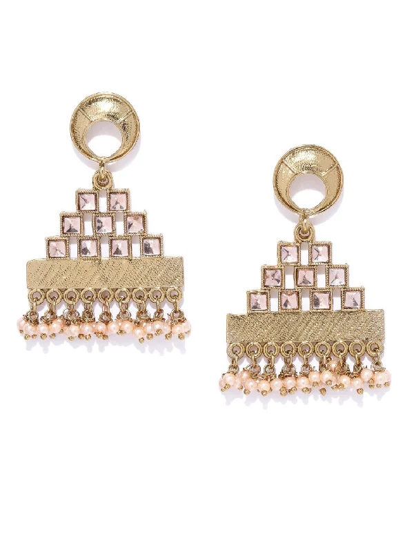 Women's Gracefull Gold Plated And Pearl Drop Earring For Women And Girls - Priyaasi