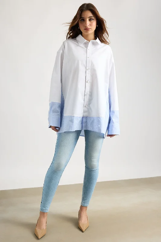 Dual Tone Oversized Shirt