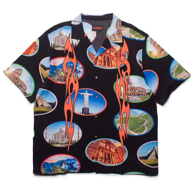 Pleasures Seven Wonder Camp Shirt - Black/Multi