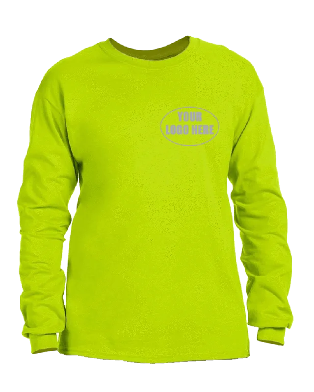 High Visibility Long Sleeve Shirt With Reflective Custom Logo