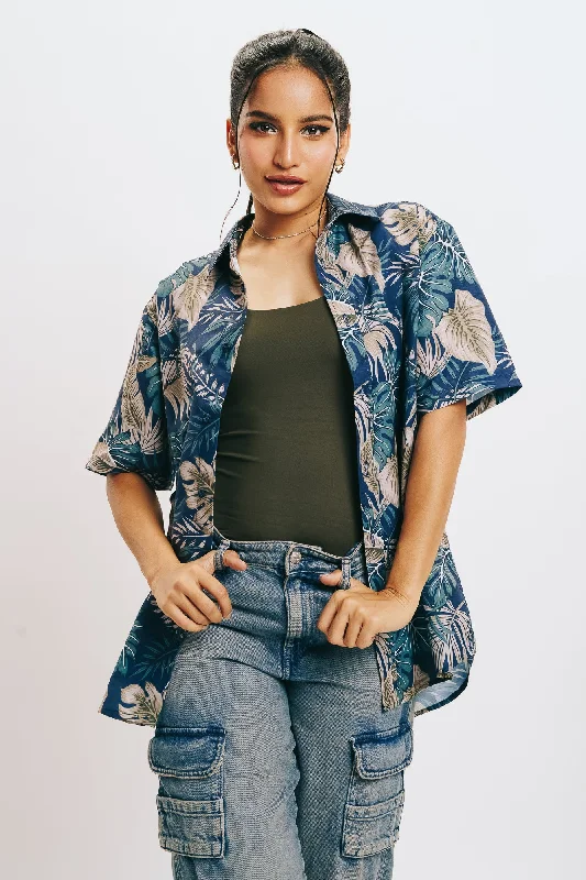 Women's Leaves Print Shirt