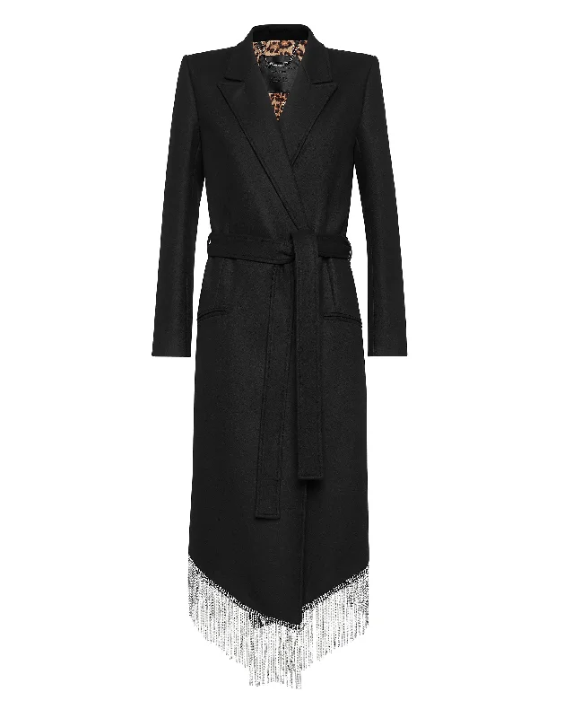 Nara Full Color Crystal  Classic Coat  Fringe